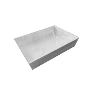 50x Disposable Cardboard Catering Grazing Box ClearLid White Medium 380x275x80mm - Picture 1 of 4