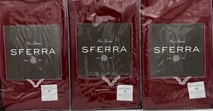 SFERRA 1323 CREST Dinner Napkins Linen 20"x20" Set/12 New in Package CINNABAR - Picture 1 of 10