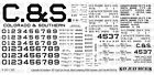 C&S Railroad 30' Coal Cars Block Lettering On3 On30 Water Slide Decal Sjd418