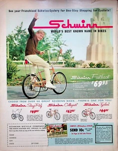 Original 1967 Vintage print AD: Schwinn World's Best Known Name in Bikes - Picture 1 of 1