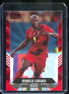 Romelu Lukaku 2020-21 Score Soccer Panini Red Laser Sports Card #15 - Image 1 of 2