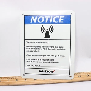 Notice/Transmitting Antenna Sign Aluminum 7-1/2" x 6" - Picture 1 of 4