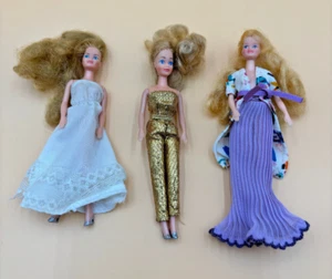 Barbie Puppen Vintage 1966 3 Stück mit Outfit 4,5 Zoll Mattel Taiwan Philippinen - Bild 1 von 9