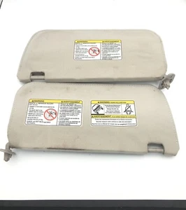 98 - 04 Nissan Frontier Xterra Sun Visor Shades Pair 15" Gray Cloth Used OEM - Picture 1 of 2