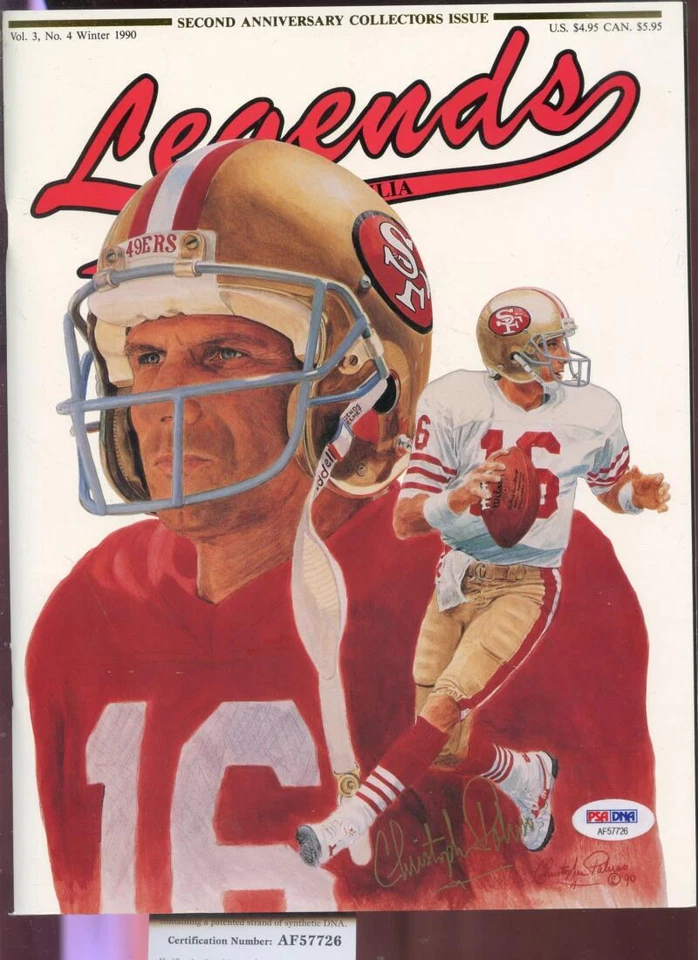 Christopher Paluso Legends Magazine Signed Autograph Auto PSA/DNA joe Montana - Image 1 of 1