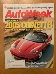 AutoWeek Auto Week Magazine January 5, 2004 First look 2005 Corvette - Picture 1 of 4