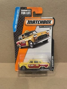 Matchbox Car 2014 Checker Cab 11/120 MBX Adventure City, NEW - Picture 1 of 10