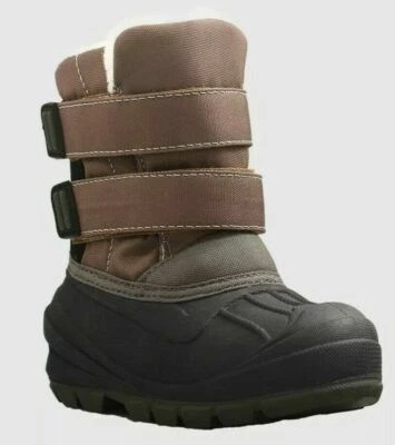 Botas de invierno forradas de sherpa negras marrón Lev para niños pequeños Cat & Jack Foto 1 de 4