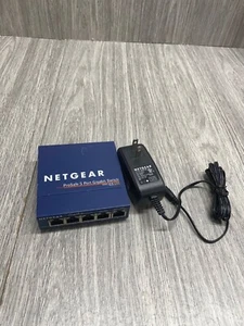 Netgear GS105 ProSAFE Gigabit 5-Port Switch 10/100/1000MB With Power Supply - Picture 1 of 8