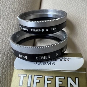 Tiffen 43.5M6 Series 6 V drop in filter adapter ring w/ retaining ring. 2 Units - Picture 1 of 7