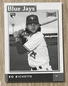2020 Topps Archives Snapshots Bo Bichette AS-BB Black & White Rookie Card