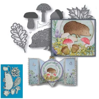 Igel Pilz Stanzschablone Stencil Cutting Dies Metall Scrapbooking Album Karte - Bild 1 von 4