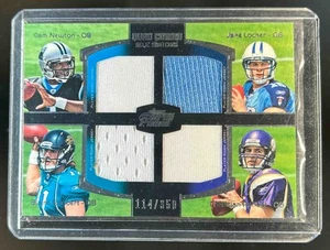 2011 Topps Prime Cam Newton Jake Locker Gabbert Ponder Quad Relics Jersey #/350 - Picture 1 of 2