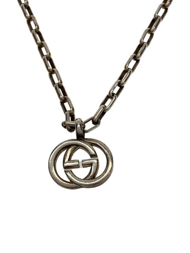 Collana Gucci GG ad incastro G Uomo con top GLD usata