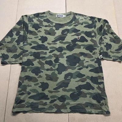 A Bathing Ape Bape Mid Sleeve Camo T Shirt Mens Size XL - Image 1 of 4