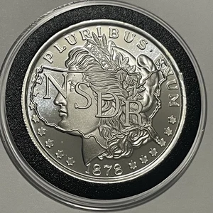 1878 Morgan National Silver Dollar Roundtable Coin 1 Troy Oz .999 Fine Round - Picture 1 of 12