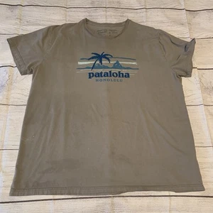 Patagonia Pataloha Mens Size XXL Slim Fit Organic Cotton Graphic T-shirt Gray - Picture 1 of 14