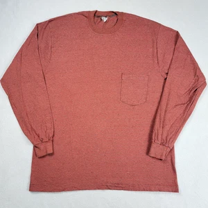 Vintage Gap Pocket T-Shirt Men's Size Large Red Gray Striped Long Sleeve Skater - Picture 1 of 11
