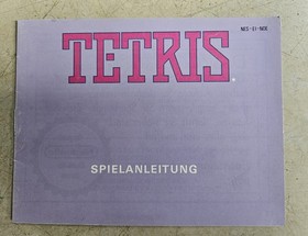 NES Original Spielanleitung Tetris
