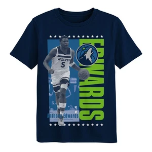 Youth Outerstuff Anthony Edwards Navy Minnesota Timberwolves Answer T-Shirt - Bild 1 von 1