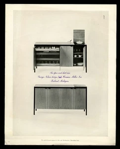 1961 Herman Miller + George Nelson + Tony Zamora Cabinet Vintage OffPrint Poster - Bild 1 von 1
