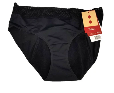 Thinx Hiphugger Period Panty Black Size 2X Underwear Heavy Flow Hipster NWT - Image 1 of 4