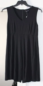 Eileen Fisher Sleeveless Short Romper Skort - Viscose Jersey Black, Small - $188 - Picture 1 of 9
