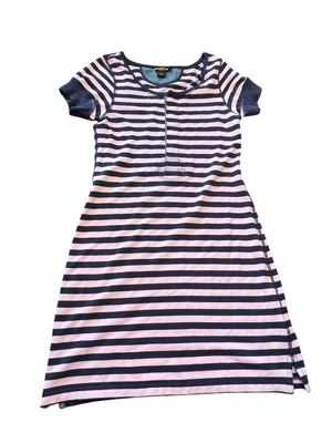 Ralph Lauren Rugby Shirt Dress Womens Size Medium Navy Pink Striped Vintage Y2K - Image 1 of 4