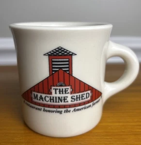 Vintage Homer Laughlin THE MACHINE SHED Coffee Mug Cup USA Farmer Restaurant - Picture 1 of 8