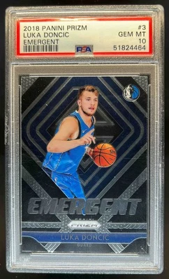 Prizm Luka Doncic Emergent Rookie RC #3 Mavericks PSA 10 2018-19 Foto 1 de 2