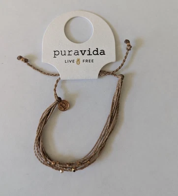 Brazalete Malibú Oro Rosa Hebras de Sándalo Pura Vida Nuevo con Etiquetas Foto 1 de 2