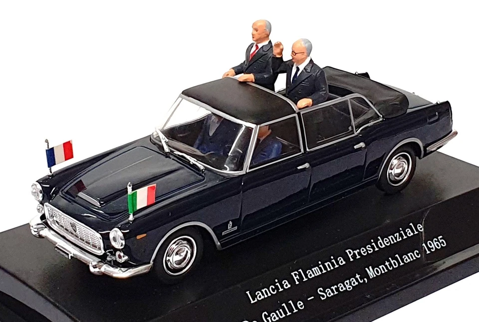 Starline 1/43 Scale 56041 Lancia Flaminia Pr. De Gaulle Montblanc 1965 Dk. Blue - Image 1 of 4