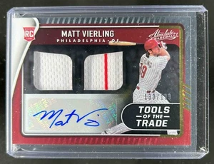 2022 Absolute Matt Vierling Tools of the Trade 2 Swatch Jersey RC Auto #130/199 - Picture 1 of 2