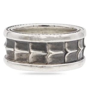 David Yurman Armory Sterlingsilber Herren Bandring - Bild 1 von 5