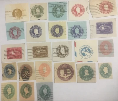 US Stamps  Cut Squares Used , See Cond. Descrip. for Scott #s , 91025 - Image 1 of 2