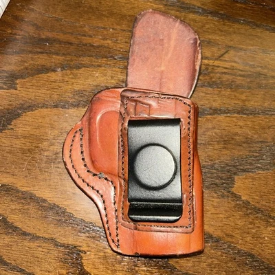 Tagua Right Hand Brown Leather Open Top 4 in 1 OWB IWB Holster Made In Paraguay - Image 1 of 4