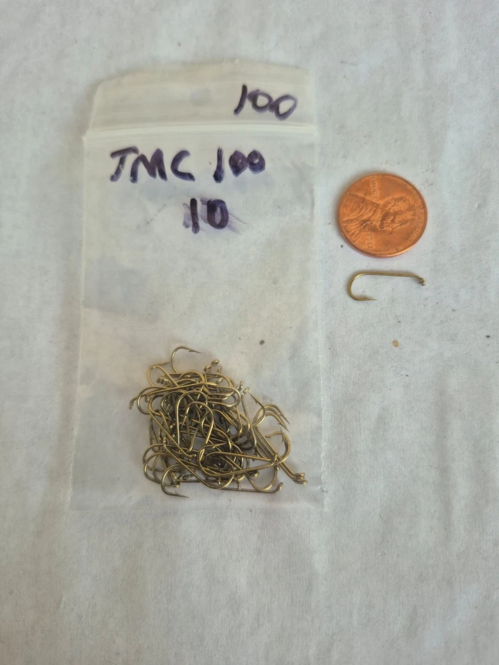 Ganchos Talla 10 Tiemco TMC 100 - Paquete de 50 CANTIDAD - Gancho de ninfa ojo doblado Foto 1 de 1