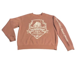 Disney Hocus Pocus Sweater Womens L Brown Sanderson Museum Of Witchcraft Crew - Picture 1 of 11