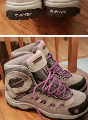 Hi-Tec Bandera Botas Impermeables Senderismo Mujer’s 9.5B Tobillo Gris Púrpura 9111 Zapatos Foto 1 de 4