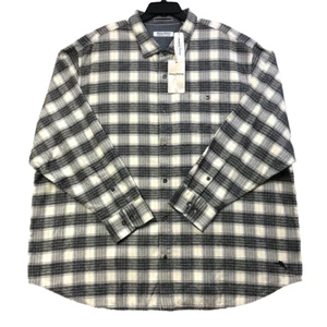 Camicia Tommy Bahama uomo Canyon Beach Rancho Check LS nera a quadri 3XLB NUOVA CON ETICHETTE $138 - Foto 1 di 10