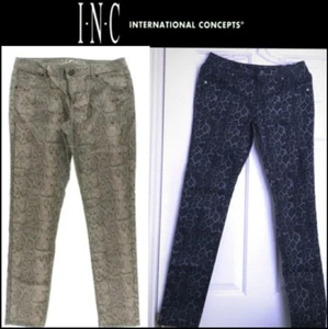 INC Animal Leopard & Snake Print Curvy Reg Skinny sehr stretchig Jeans ~ M3020 - Bild 1 von 31
