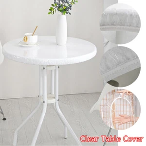 TPU Tablecloth Waterproof Oil-Proof Dinning Table Protector Cover Transparent⊥ - Picture 1 of 15
