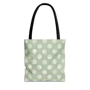 Christmas Color Big Dots Tote Bag - Holiday Shopping Bag, Red Green Polka Dot - Picture 1 of 61