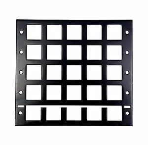1 Stück Schwarz Metall Panel Rahmen für Weiße Tastatur 5x5 Tasten 25 Tasten Non Switch - Bild 1 von 5