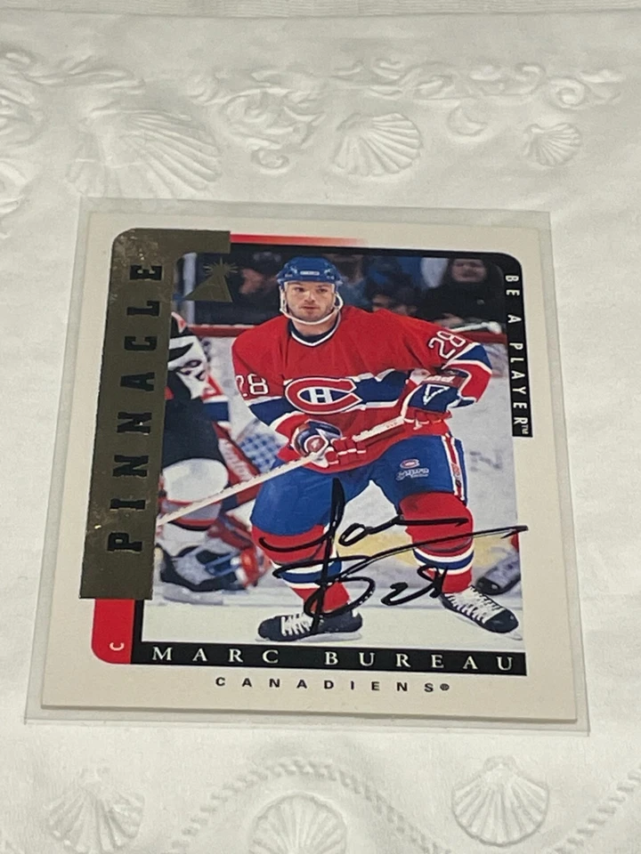1996-97 Marc Bureau Pinnacle Be A Player Auto - Montreal Canadiens - Image 1 of 1