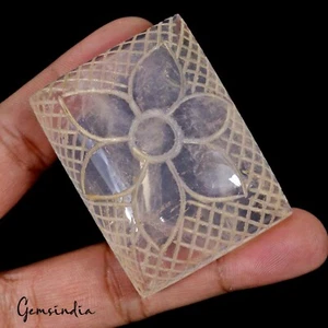 450 Cts Natural Pink Rose Quartz Floral Carving Hand Carved Huge Size Gemstone - Picture 1 of 5