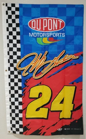 JEFF GORDON #24 DUPONT NASCAR RACING FLAG BANNER 2001 JG MOTORSPORTS 37" x 60" Cover