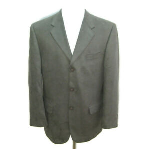 JEFFREY BANKS Men's (Size 42R) Gray 3 Button Supra Suede Sport Coat Suit Jacket