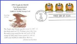 USA4 #2603 PL #11111 U/A ARISTOCRAT FDC PNC3 Eagle & Shield - Bild 1 von 1