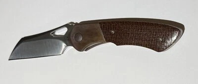 Olamic Cutlery Whippersnapper Antique Entropic/Burlap Micarta - Image 1 of 4